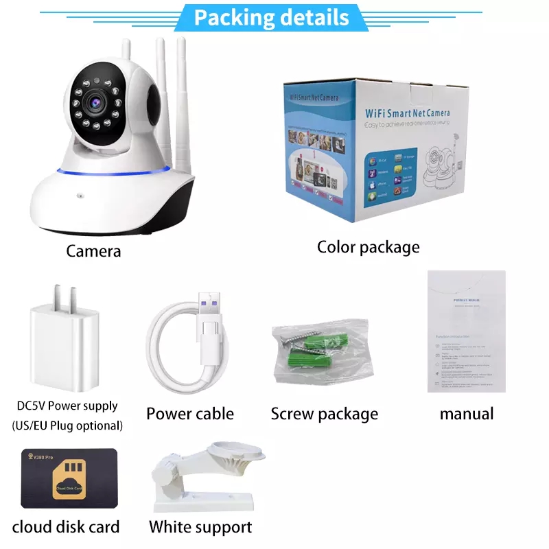 Night Vision Camera Wifi 4G - Caméra IP sans fil intérieure HD