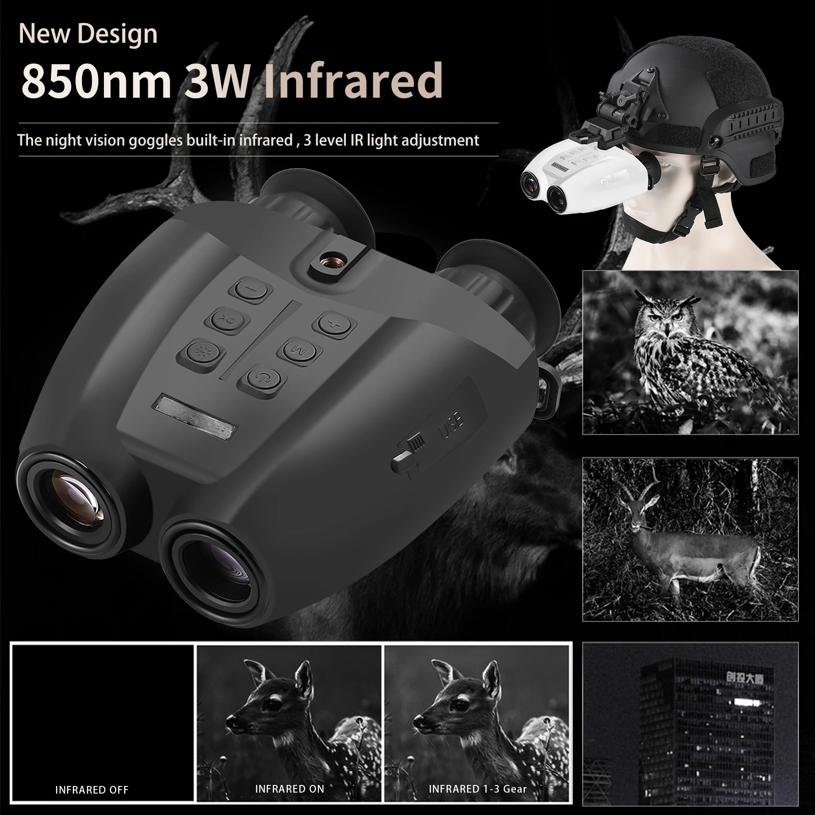 Night Vision Goggles Head Mounted - PVS-32 NVG Monture Tête Monté Infrarouge