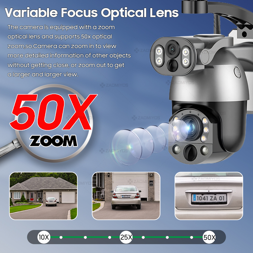 Caméra solaire 4K 50X ZOOM 10M - Night Vision Camera Wifi 4G avis et prix