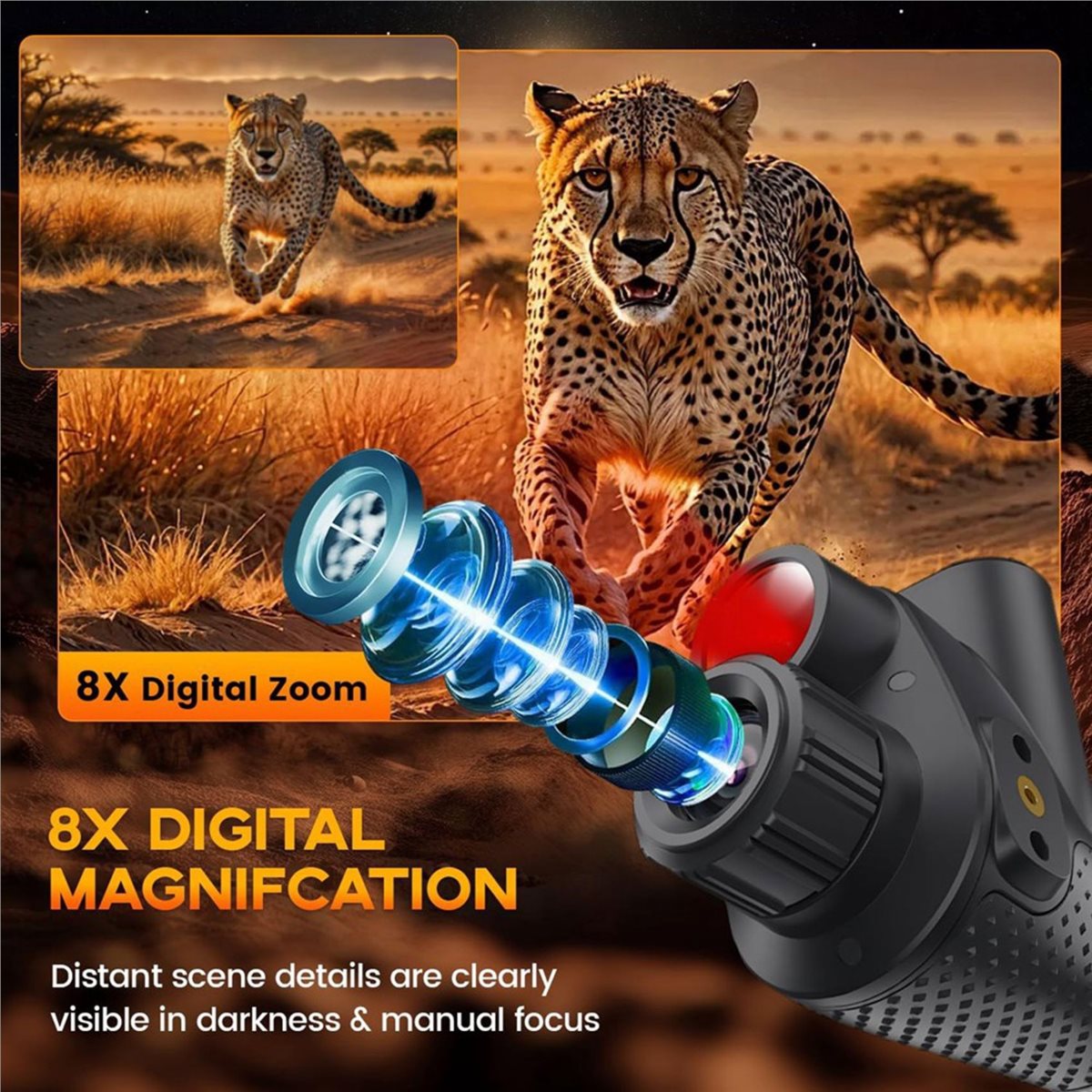 Joyeuses fêtes – Monoculaire d - Night Vision Monocular 8X avis et prix