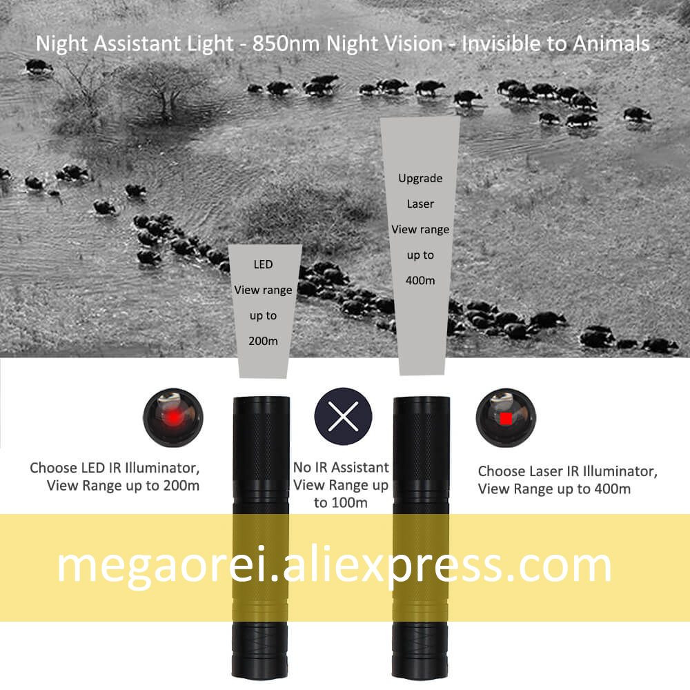 Megaorei 940nm 850nm lampe de  - Ir Illuminator 850Nm Flashlight avis et prix