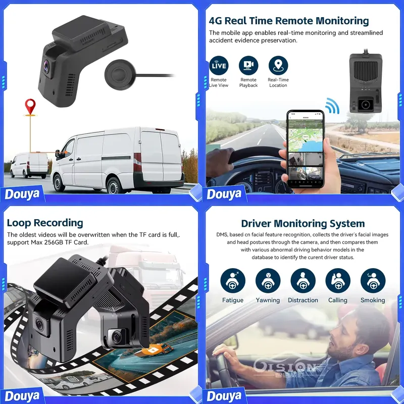 Caméra embarquée pour flotte 4 - Night Vision Camera Wifi 4G avis et prix